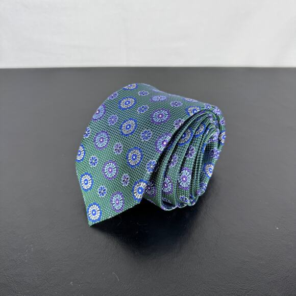 Jos. A. Bank Reserve Collection NEW Green 100% Silk Neck Tie - Picture 1 of 5